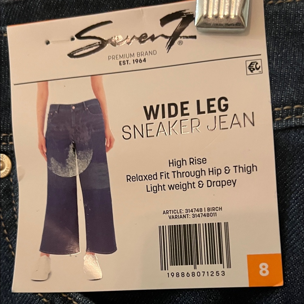 Seven7 Dark Blue Flare & Wide Leg Jeans